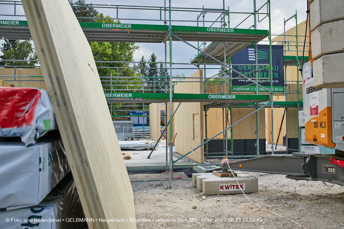 15.06.2023 - Neubau des Kindergartens und Hort für Kinder in der Quiddestraße in Neuperlach